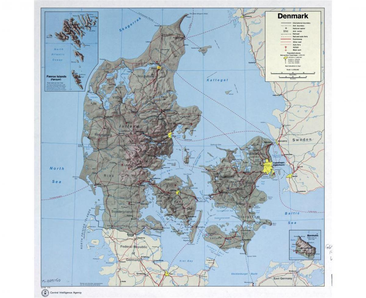 τα διεθνή αεροδρόμια στη δανία χάρτης