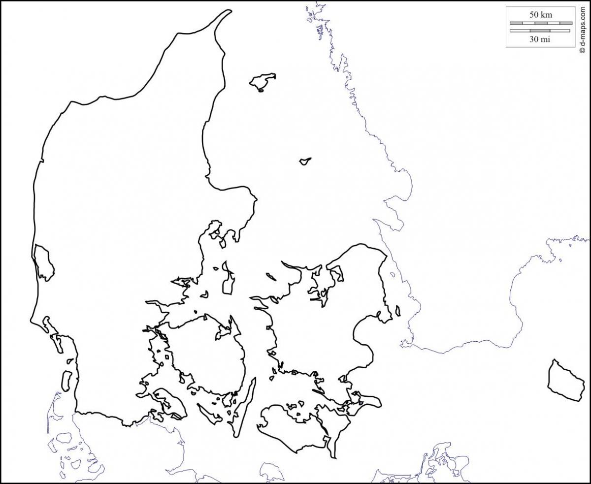 Χάρτης της δανίας, το περίγραμμα