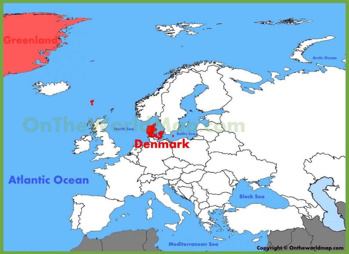 κοπεγχάγη, δανία χάρτη της ευρώπης