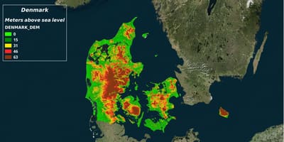 Χάρτης της δανίας για το κλίμα 