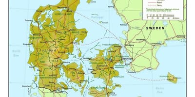 Χάρτης της δανίας kommune