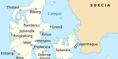 Χάρτης της fredericia της δανίας